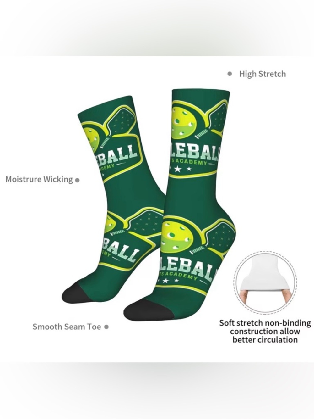 PICKLEBALL SOCKS-NEW - Picture 6 of 7